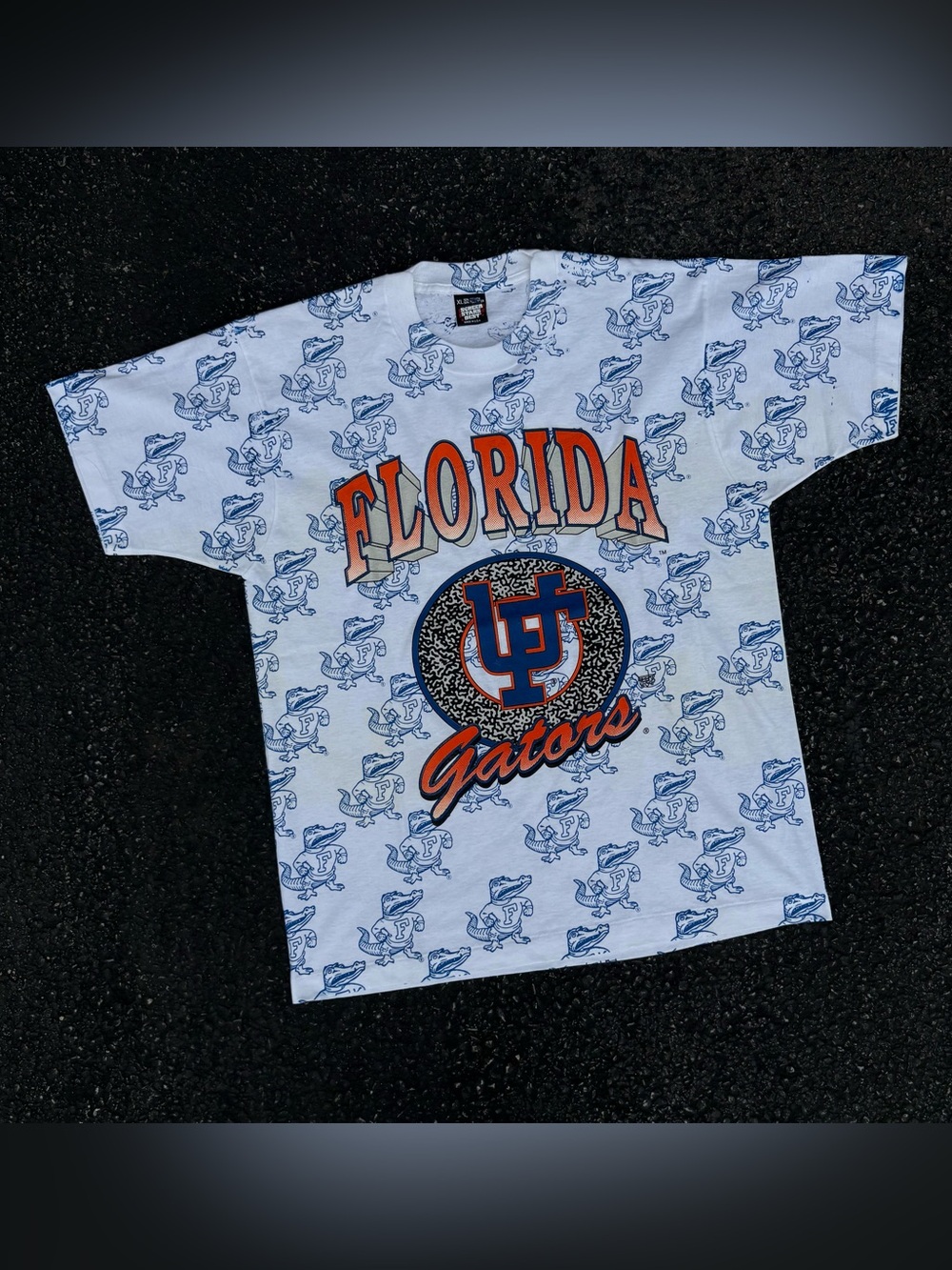 Vintage Florida Gators University All Over Print Graphic T-Shirt Screen Stars XL